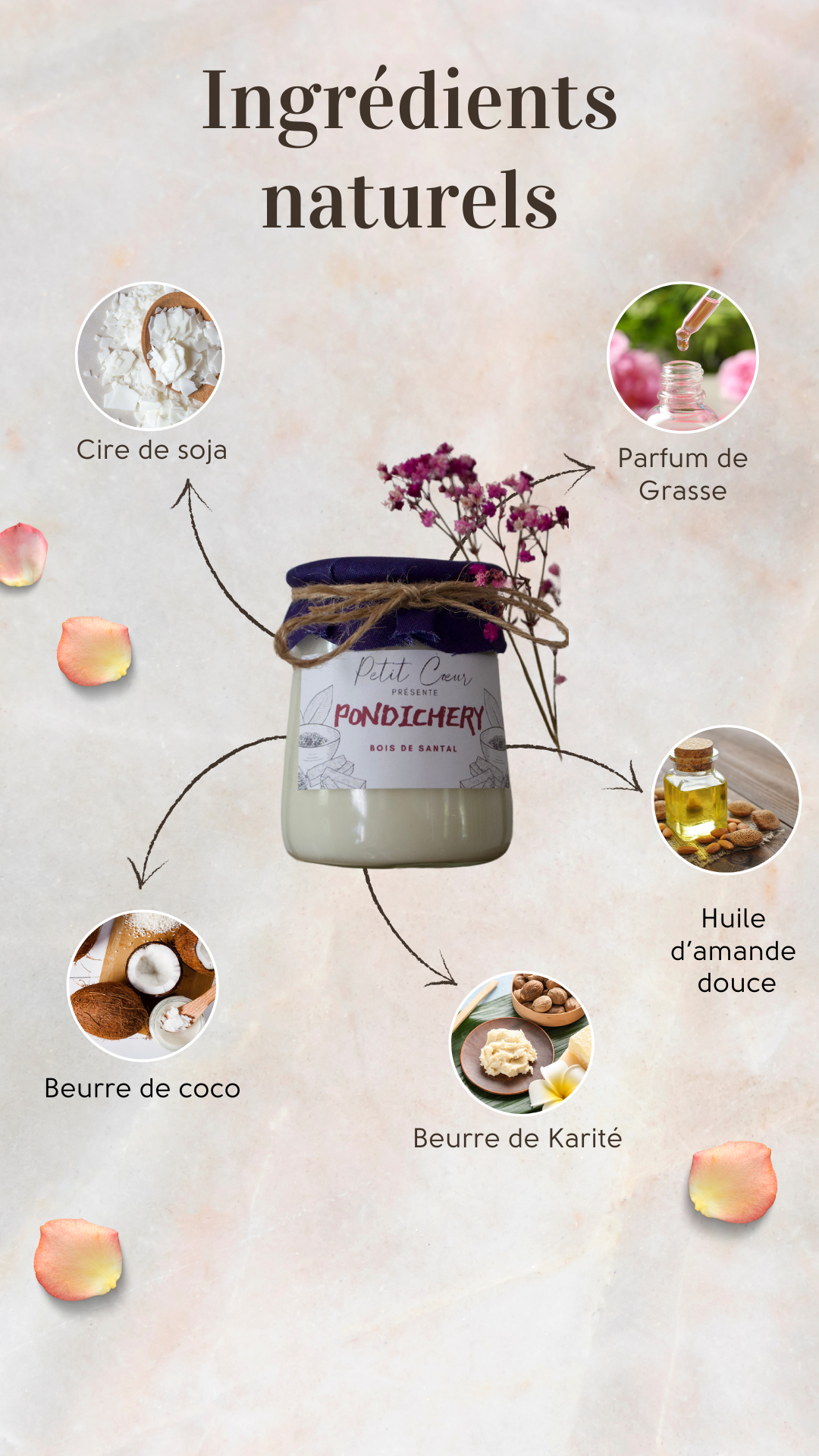 Bougie parfumée « Pondichery »